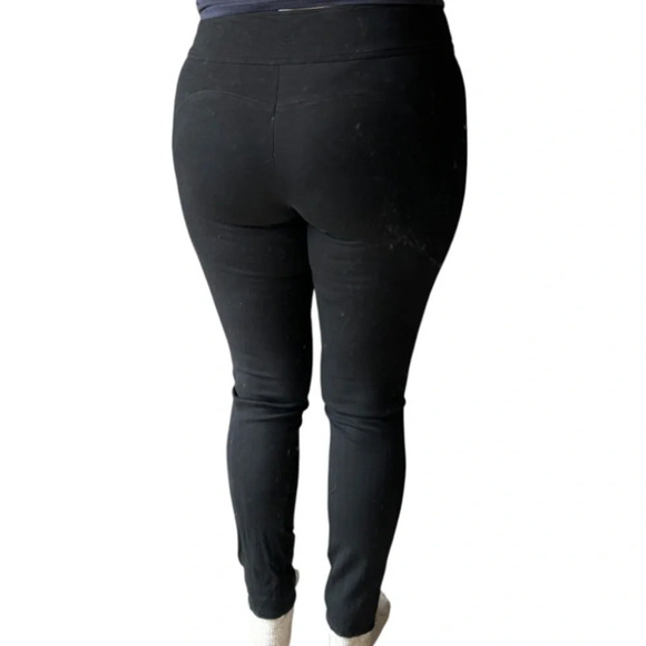 Diane Von Furstenberg Black Knit Elasticized Waist Stephanie Leggings Size 8 - Picture 7 of 7